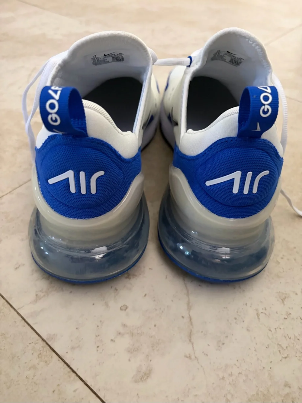 Nike Men’s Air Cushion Sneakers — White & Blue NEW/NEVER WORN